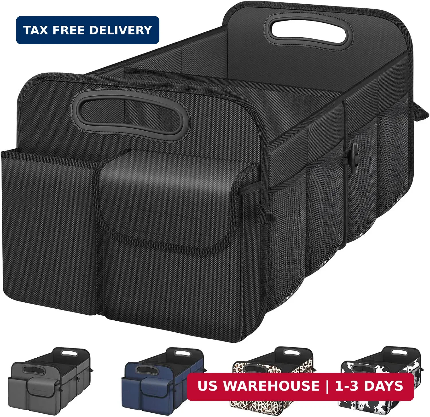 Car Trunk Organizer with Large Capacity Waterproof Car Accessories for Wo