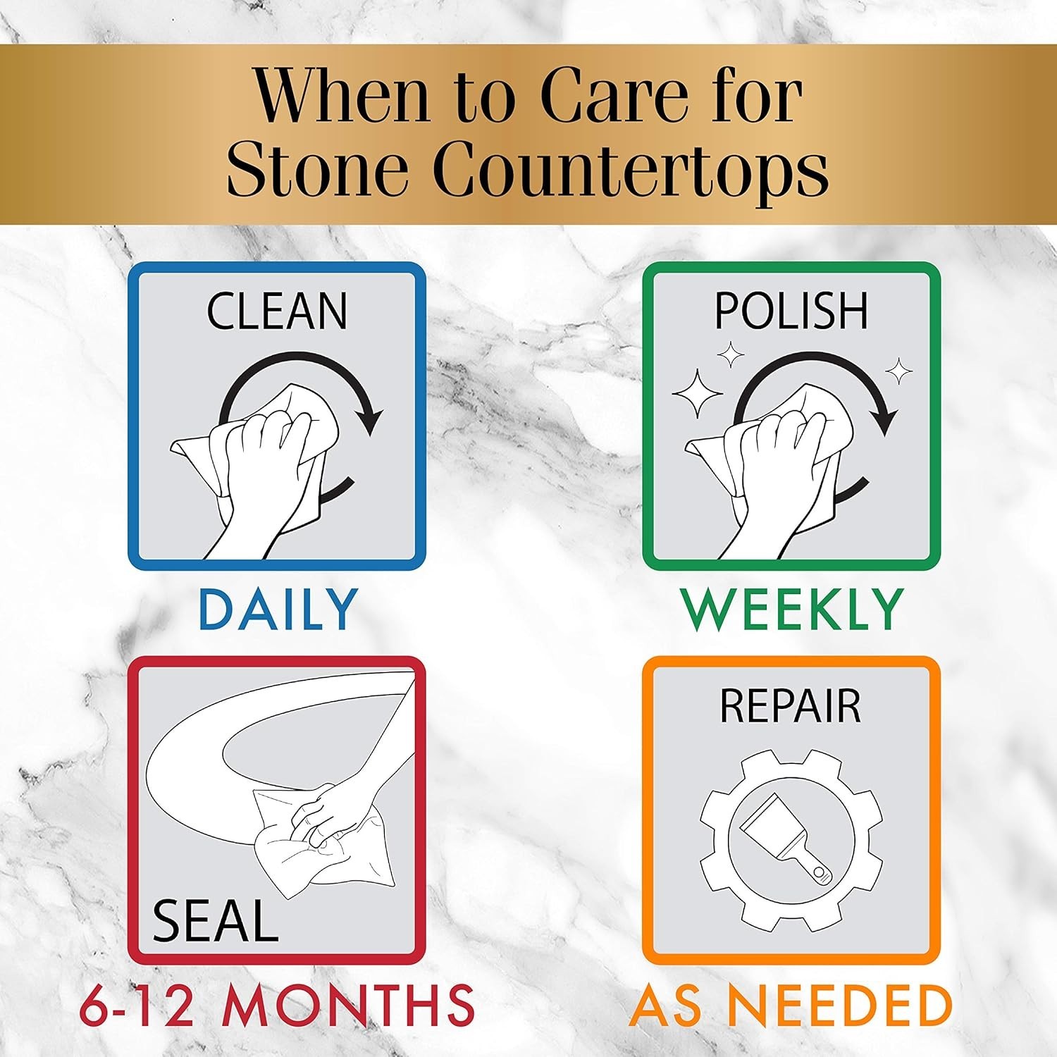 Granite Clean, Shine & Protect – Cleans Polishes & Protects Stone, Granite, Q…