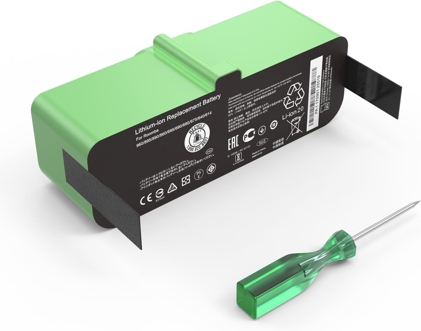For iRobot Li ion Battery Replacement Compatible with Roomba 960 980 981 970