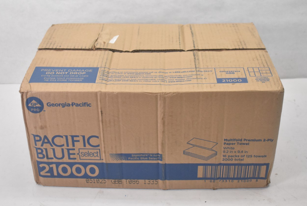 Georgia Pacific Blue Select Multifold Paper Towels 2000 Total 9.2″ x 9.4″ White