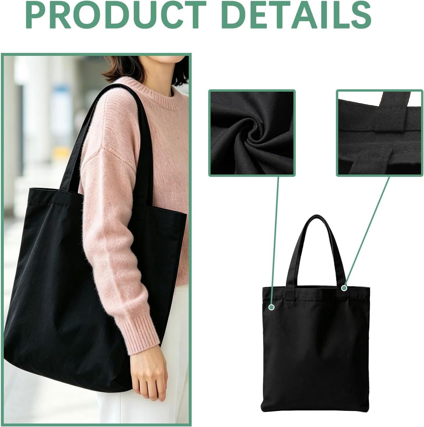 13 * 15 Inch Sublimation Blank Bags Bulk,Tote Bags for Sublimation, Canvas Tote