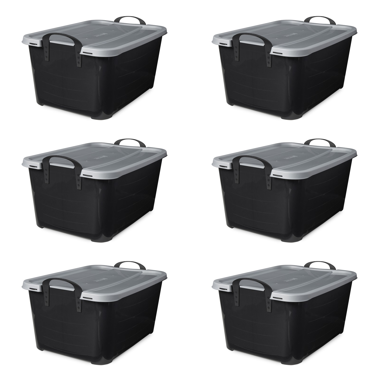 Life Story 55 Quart Stackable Home Organization Lidded Storage Container, 6 Pack