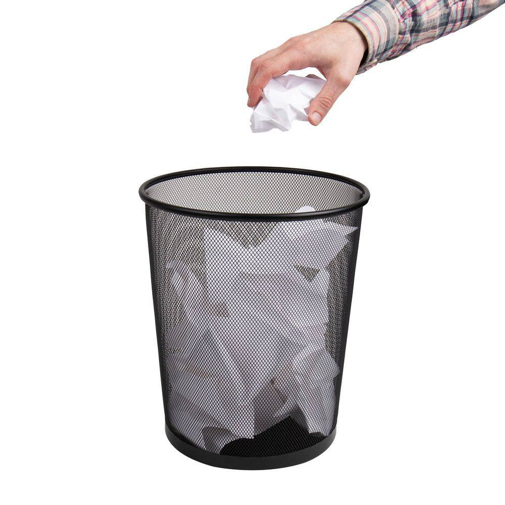 Freestanding Trash Can Waste Paper Basket 11.5 In. L X 11.5 In. W X 13.75 In. H