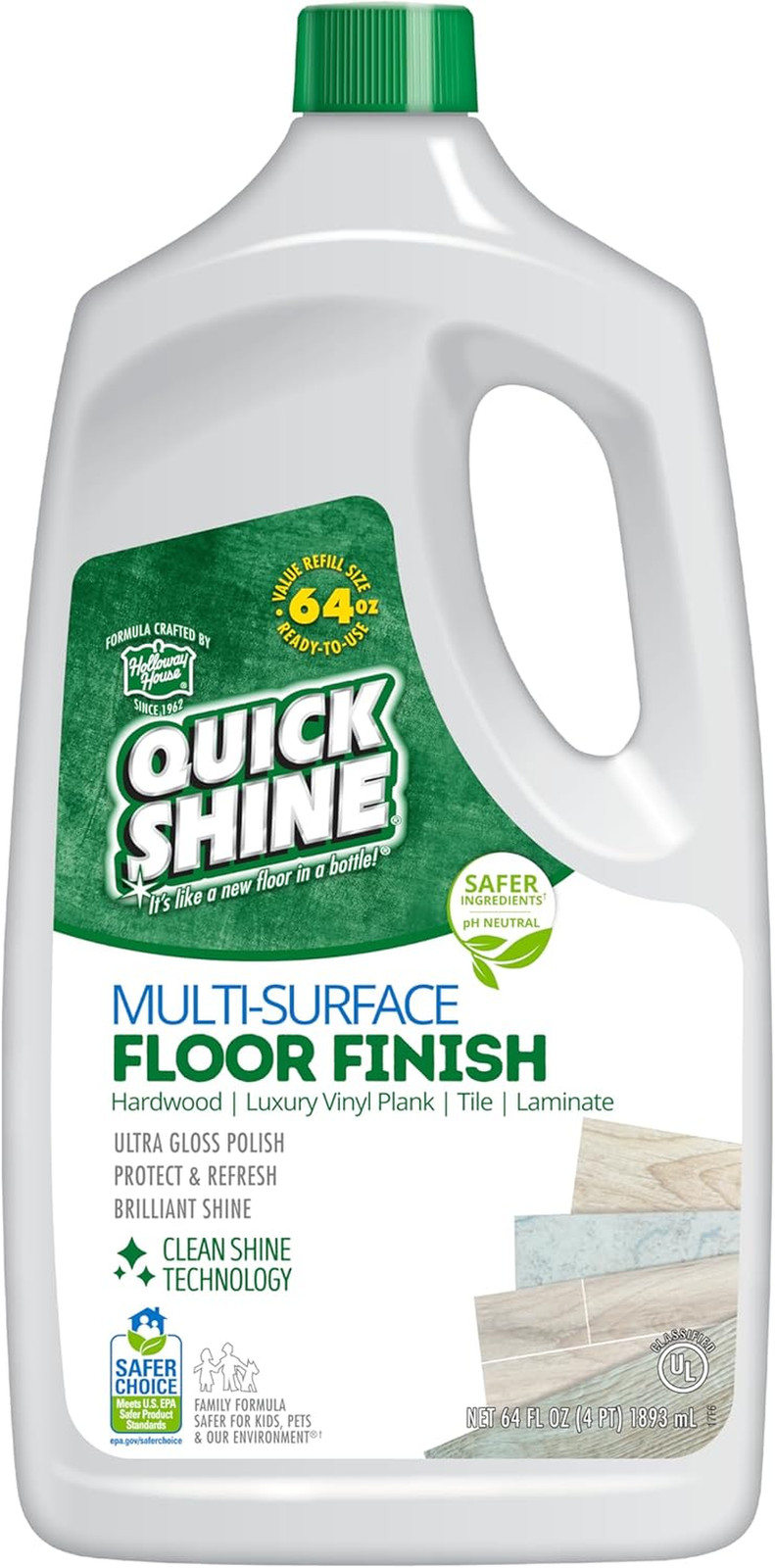Multi Surface Floor Finish 64Oz | Cleaner & Polish to Use on Hardwood, Laminate,