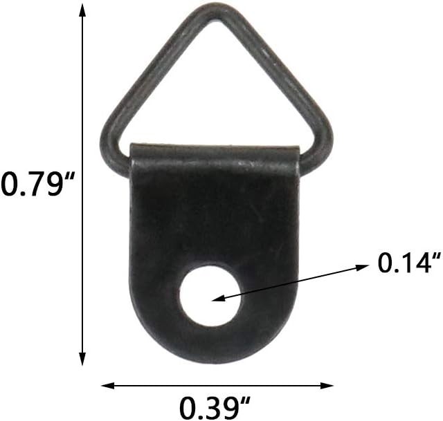 Rust-Proof 100 PCS D-Ring Picture Hangers 20x10mm for Secure Wall Displays