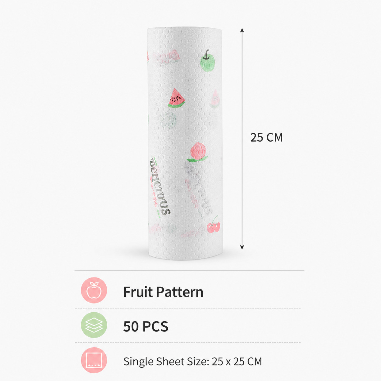 4 Pack Disposable Kitchen Towels Roll 200 Sheets Cleaning Cloths Dry Wet Wipes