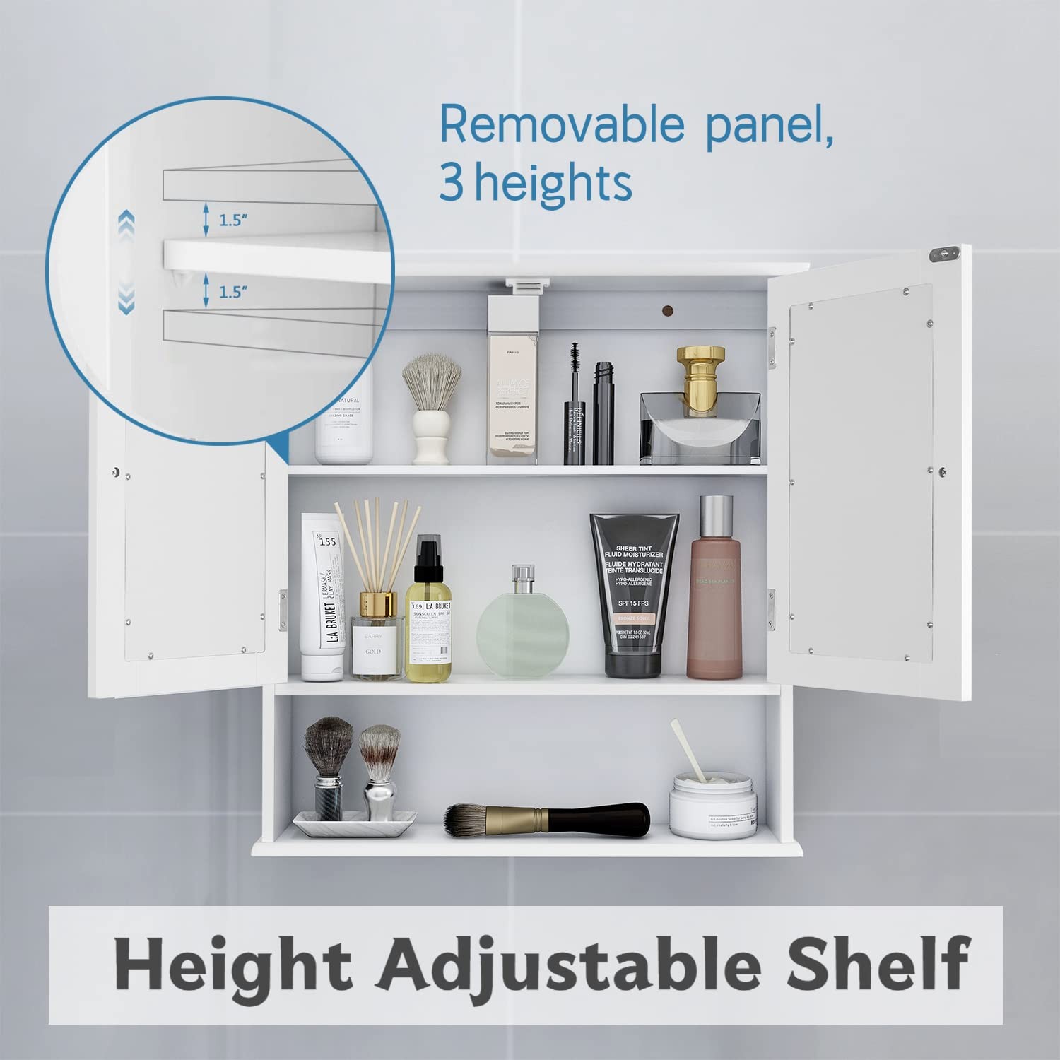 TaoHFE Medicine Cabinet, Cabinets for With Mirror, White Mirror