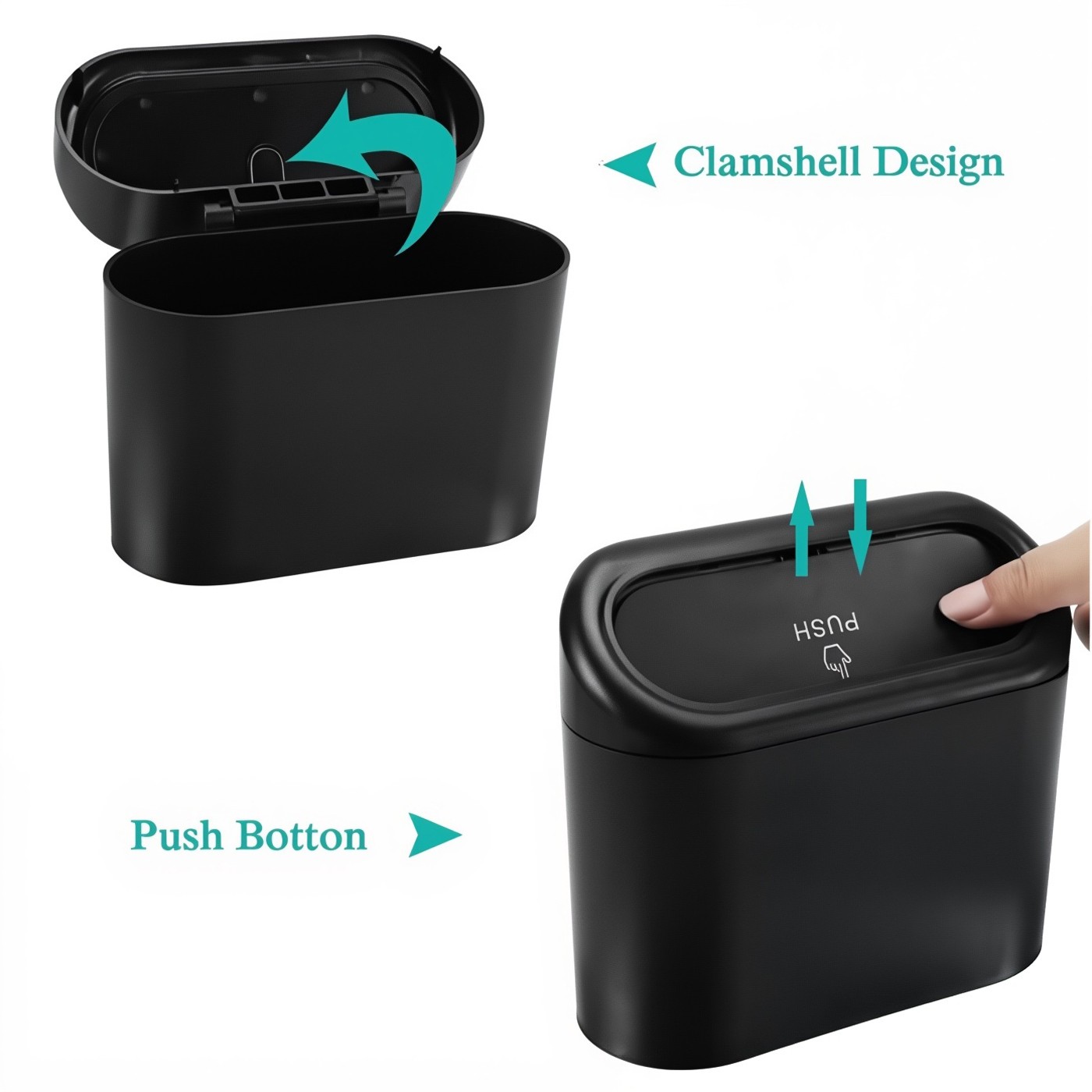 Portable Car Trash Can Garbage Bin Bag Organizer Vehicles Waste Waterproof Mini