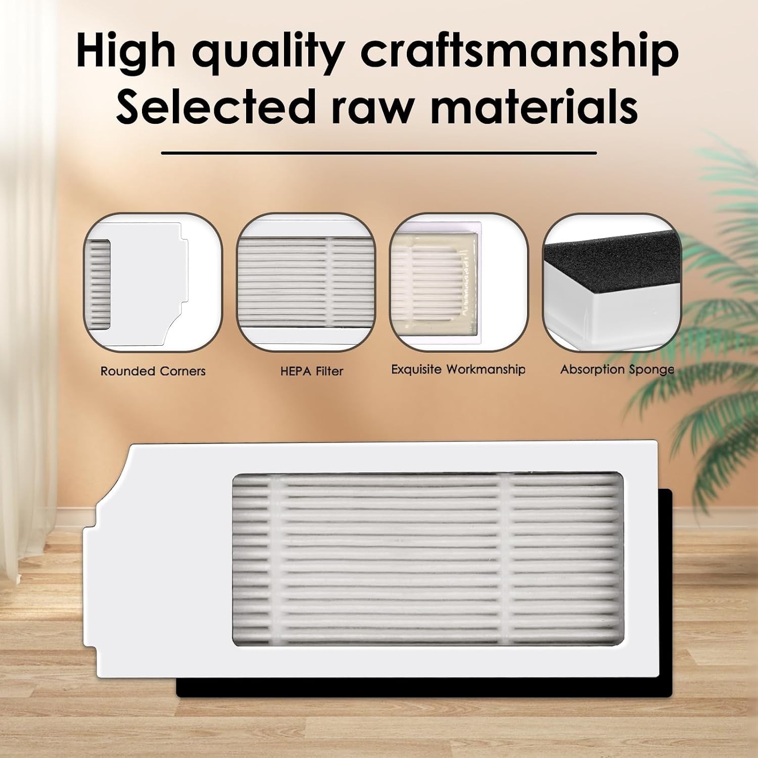 High Performance HEPA Filter Kit – 3 Pack for ECOVACS & Yeedi Robotic Vacuums