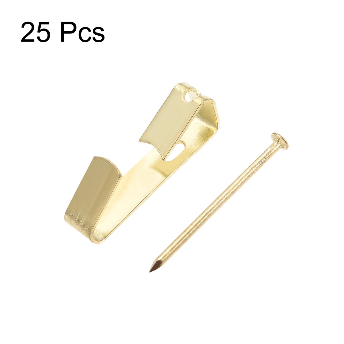Picture Hangers w Nails – Photo Frame Hanging Hooks Kit – Holds 20 lbs – 25 Pcs