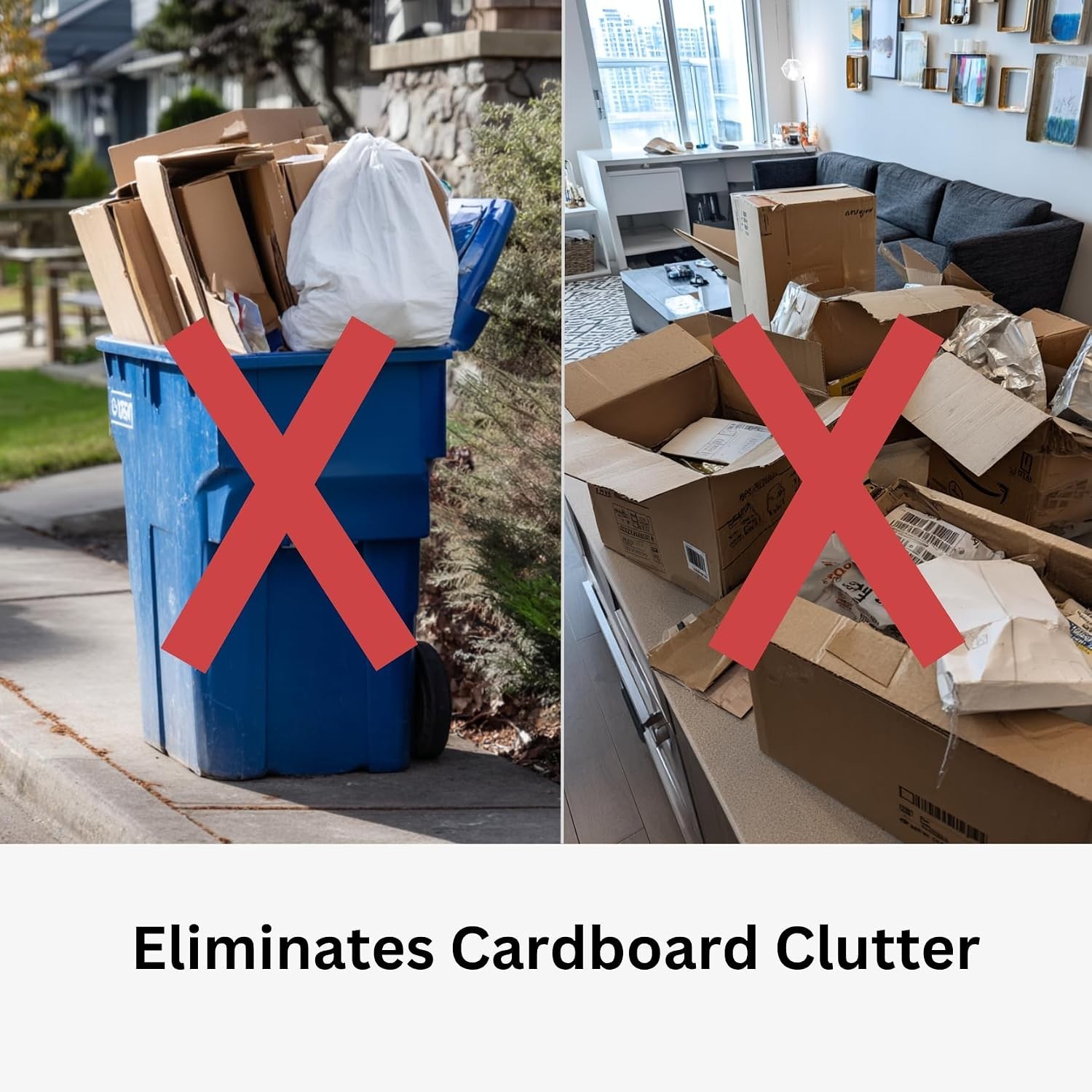 Durable Self-Standing Cardboard Storage Bin – Eliminate Clutter, Eco-Friendly