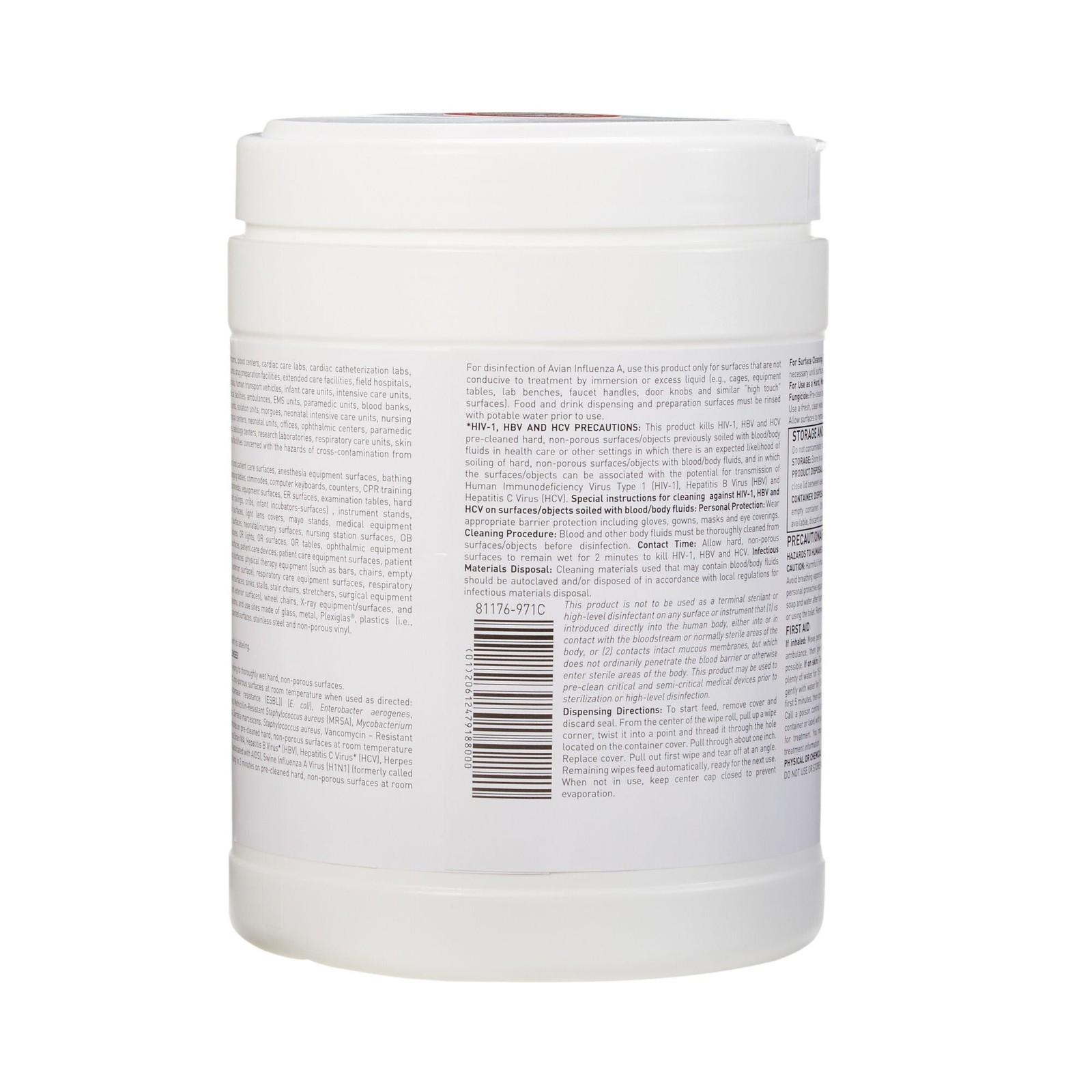 McKesson Surface Disinfectant Wipe Canister Alcohol Scent 160 Ct 50-66160