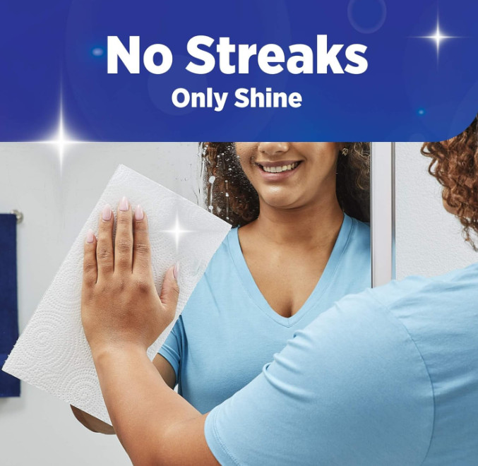 Sparkle Tear-A-Square Paper Towels, 2 Double Rolls (220 Sheets Total) – Strong 2