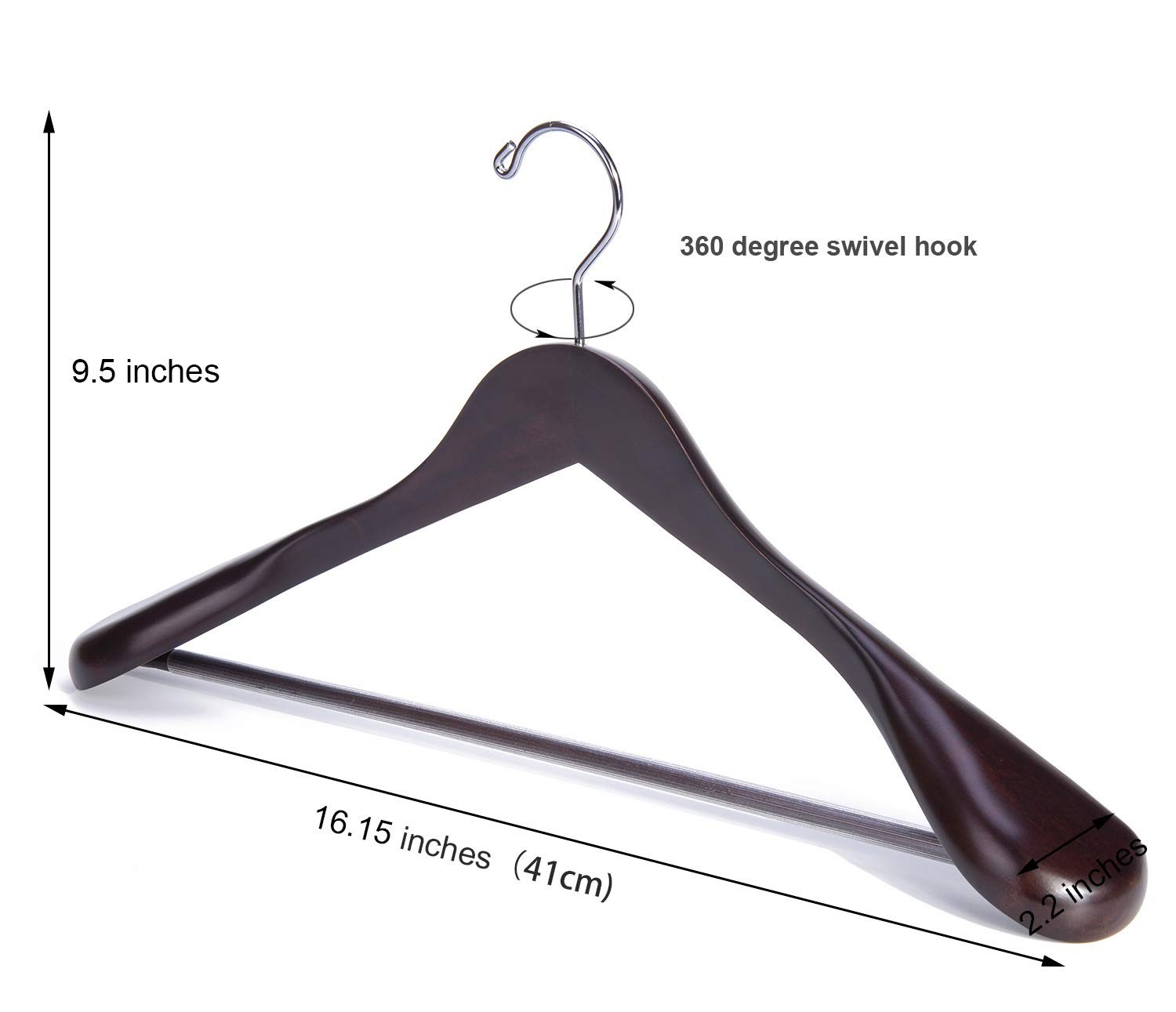 Wooden Coat Suit Hangers Womans Wood Jacket Outerwear Shirt Hangers Anti Slip Ba