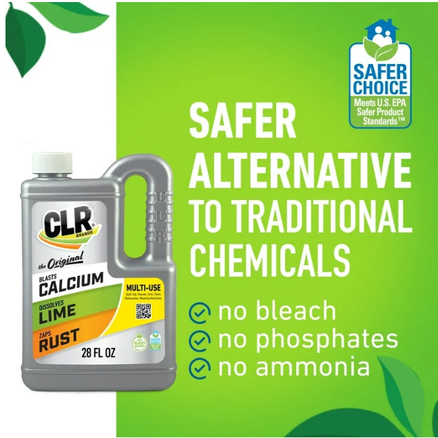 CLR Calcium Lime & Rust Remover Multi-Use Household Cleaner 28 fl oz
