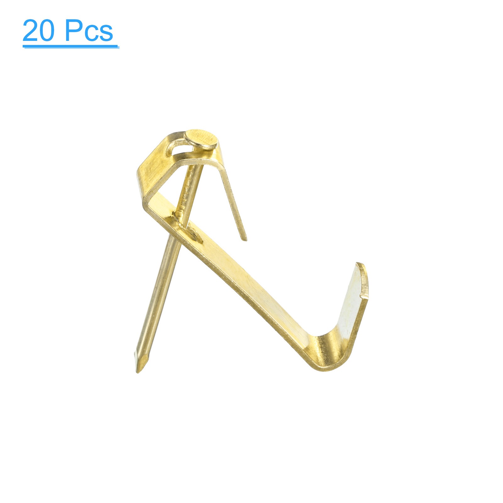 Picture Hangers, 20Pcs 20lb – Iron Picture Hanging Kit with Nails (Gold)
