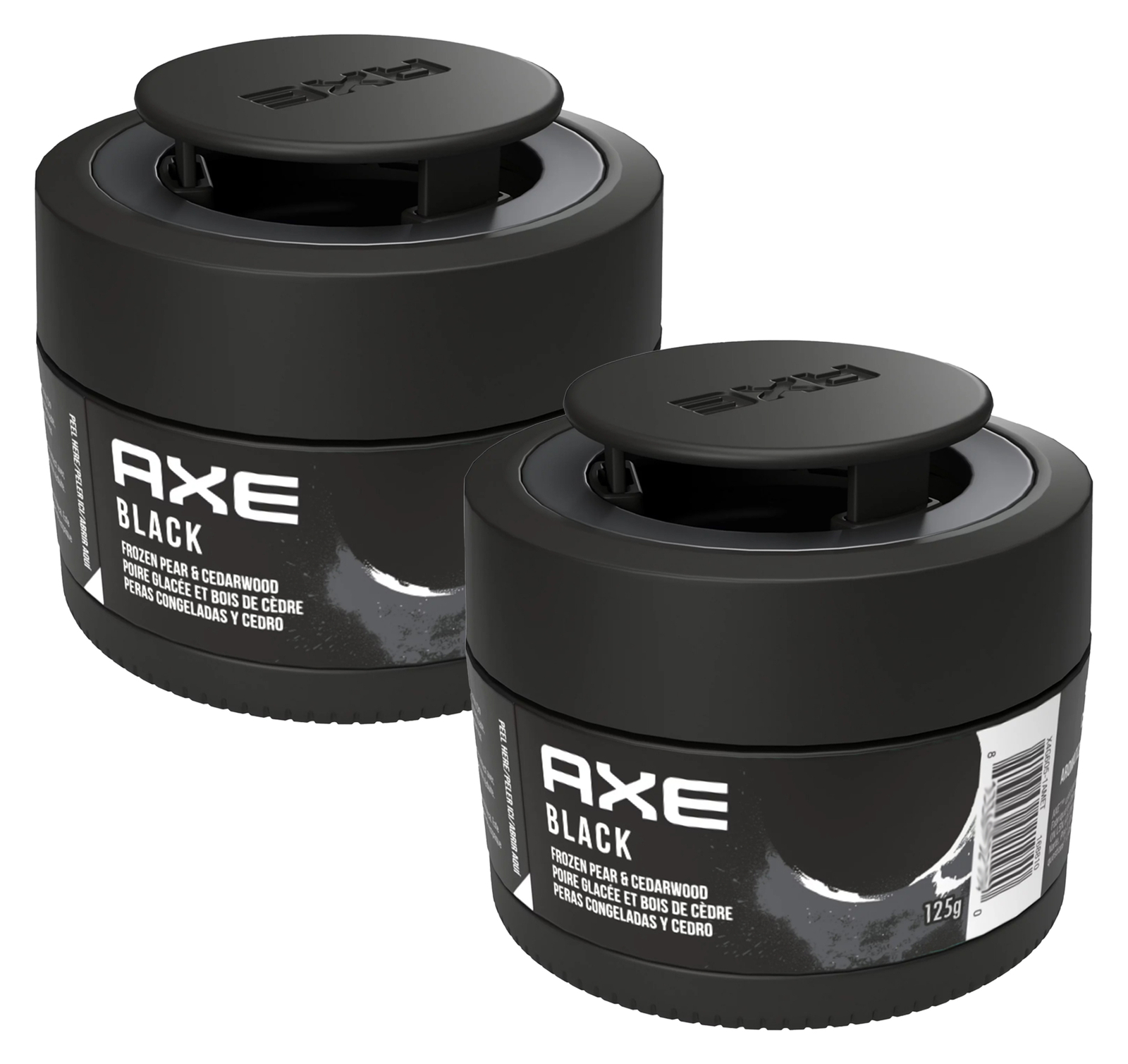 AXE Black Car Air Freshener Gel Can – Odor Eliminator for Strong Odor, 2 Packs