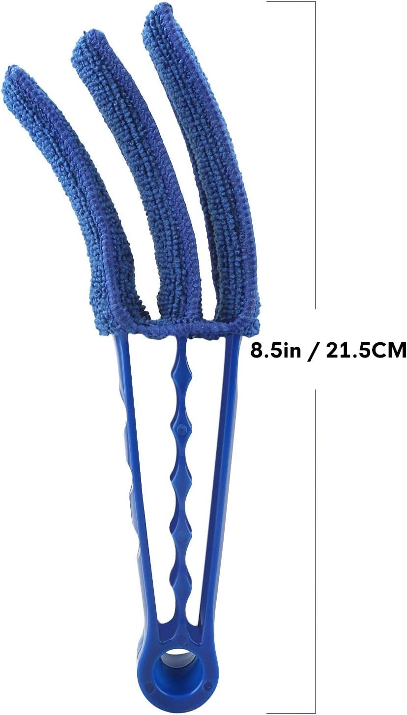 Window Blind Cleaner Duster Brush Kit 2 Pack Brush with 6 Microfiber Sleeves Set