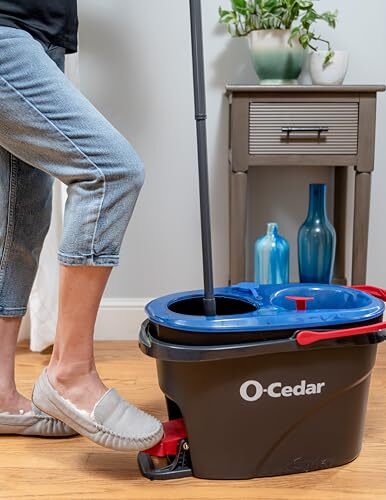 O-Cedar EasyWring RinseClean Microfiber Spin Mop & Bucket Floor Cleaning System
