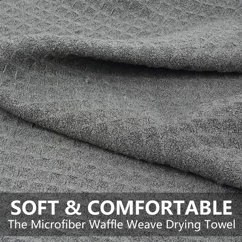 CarCarez Gray Waffle Microfiber Towels 16″x24″ 380GSM 120 Pack Bulk Case