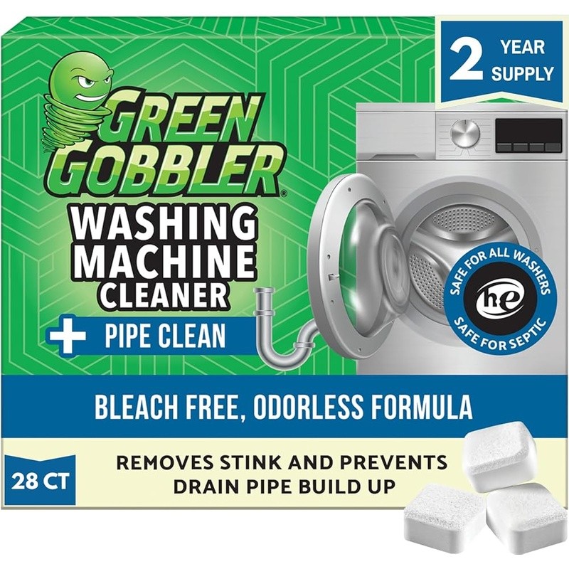 Deep Clean Washing Machine Tablet Clog Odor Defense Safe Pipes 30 Day Freshness
