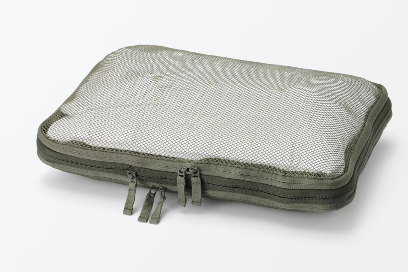 Muji Polyester Sorting case Compressed type 26 x 40 x 10 cm Khaki