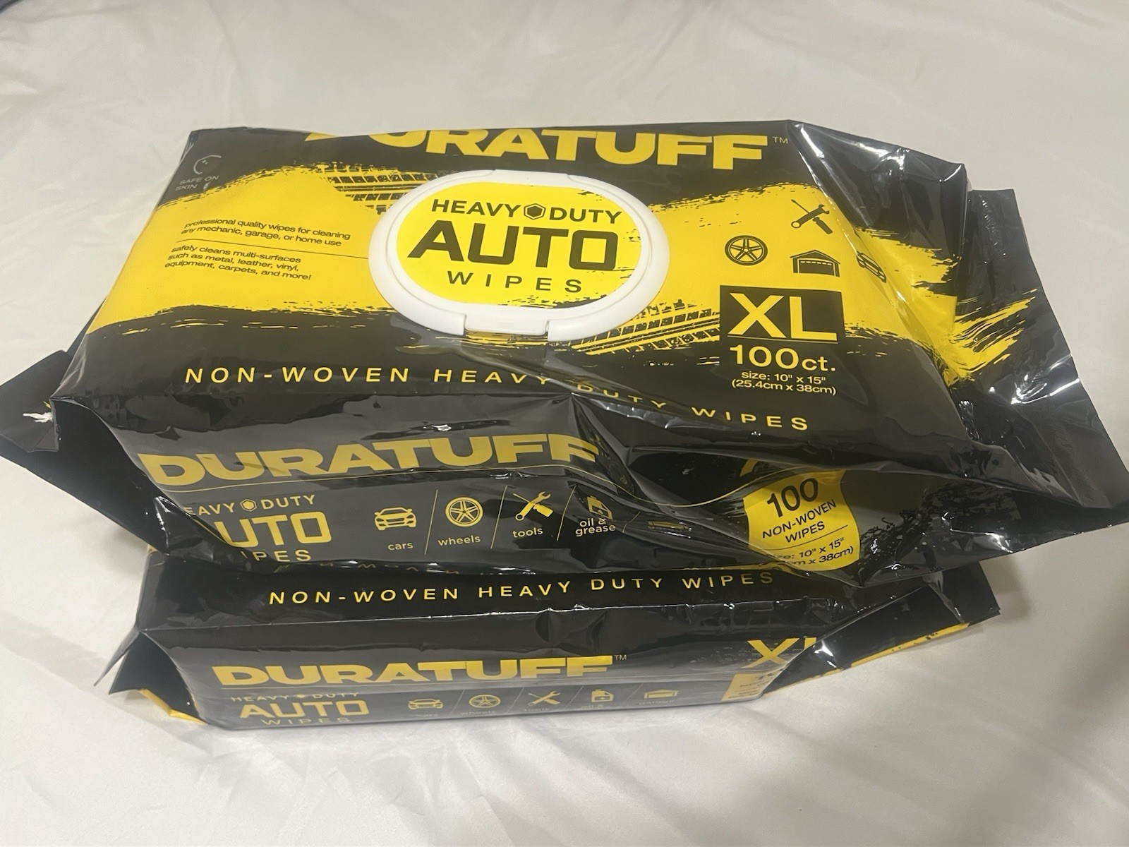 Auto Cleaning Wipes – 200 Count (2 Packs of 100) XL 15″ x 10″ Heavy-Duty AUTO