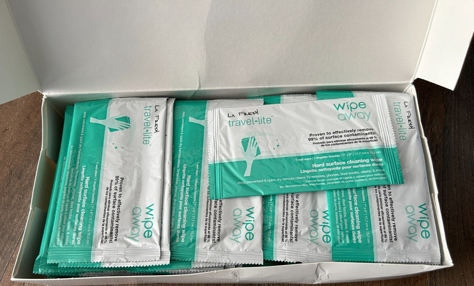 LA Fresh Wipe Away Hard Surface Cleaning Wipes Individually Wrapped