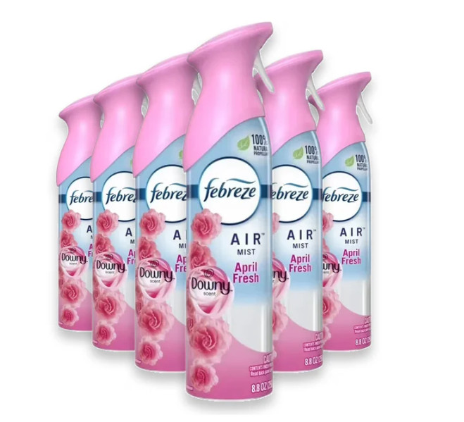Febreze Air Mist Spray DOWNY APRIL FRESH 8.8oz 6 Ct