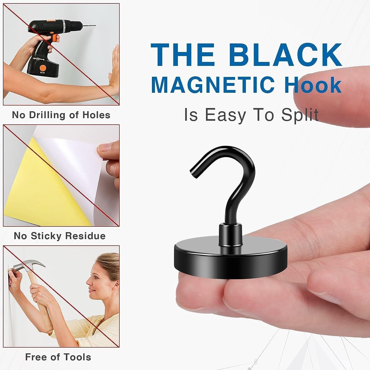Cruise Essentials – Heavy Duty Magnetic Hooks – 12 Pcs/`