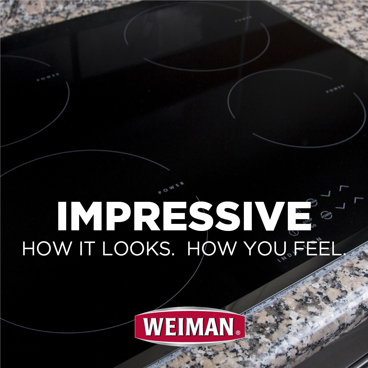 WEIMAN GLASS COOK RANGE SURFACE CLEANER POLISH Clean Shine Protect Heavy Duty 15