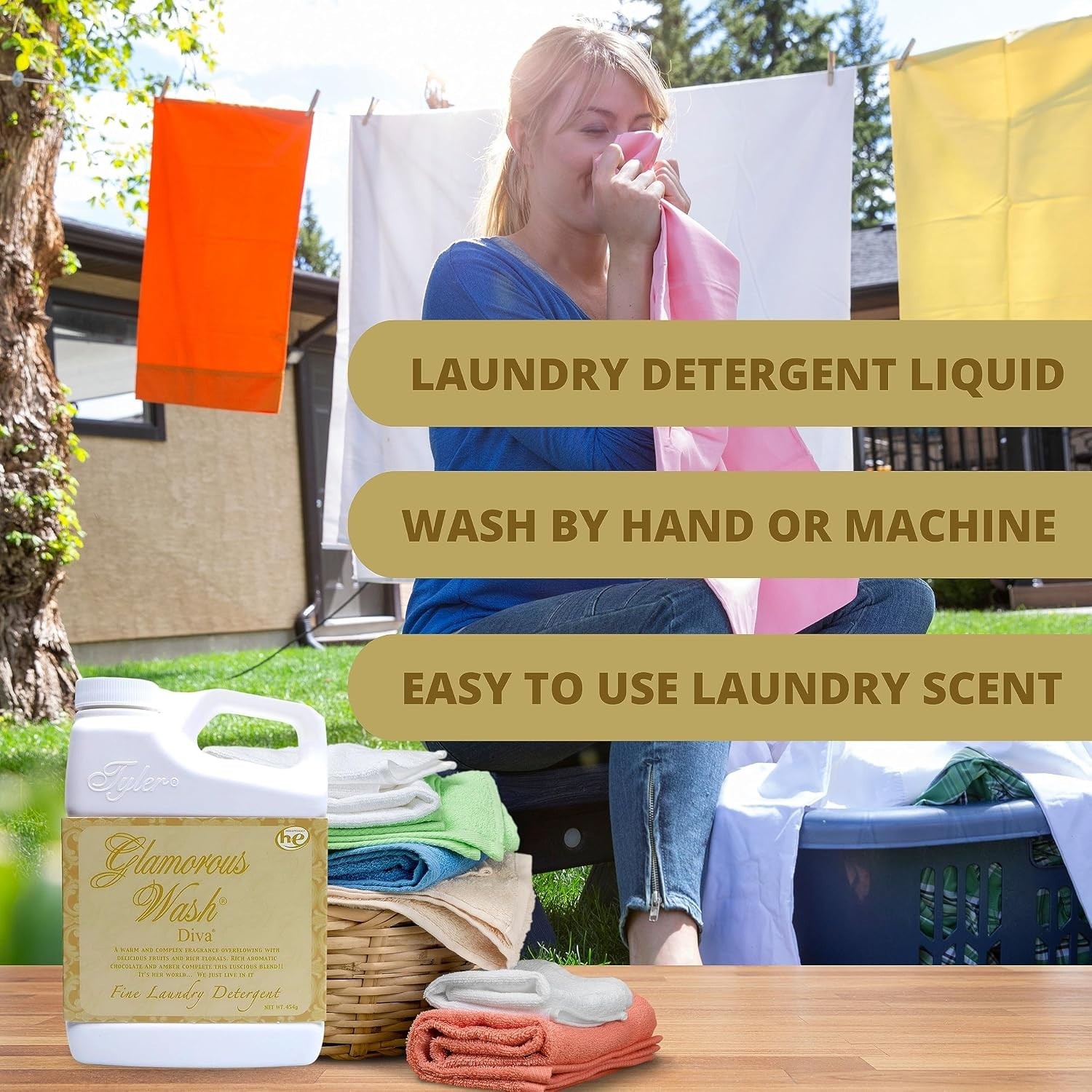 Tyler’s 16 Fl Oz Glamorous Wash & Keychain Bundle – Alluring Luxury for Laundry