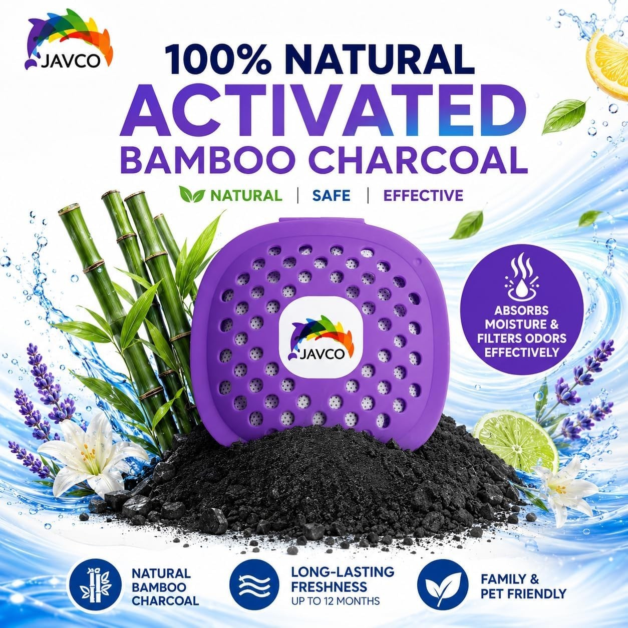 Trash Can Deodorizer & Odor Eliminator 4 in 1 – Garbage Can Deodorizer, Activ…