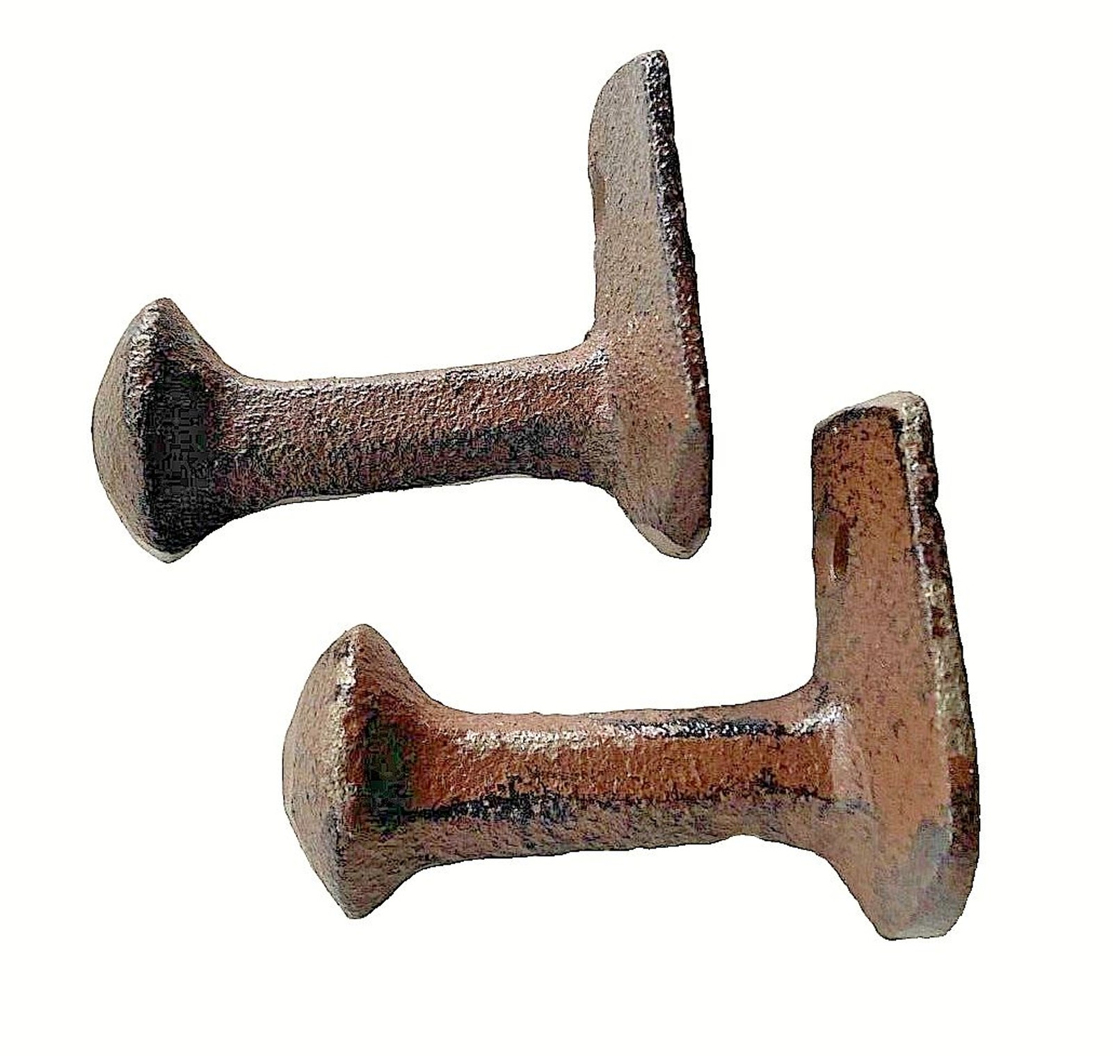 2 Railroad Nail Spike Wall Hook Cast Iron Rustic Western Rugged Wall Hook 2.25″