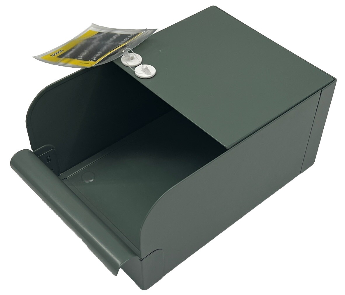 IKEA REJSA Storage Box Metal Bin Gray/Green 7″ x 9 3/4″ x 5″ NEW 804.577.88