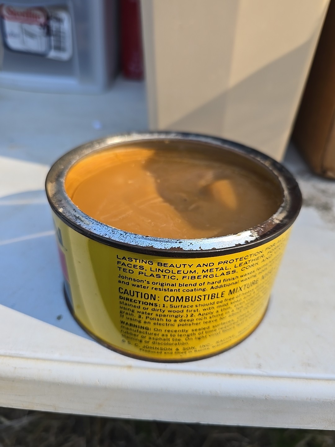 (1) SC Johnson Paste Wax The Original Formula, 16 oz 1lb Can Barely Used See Pic
