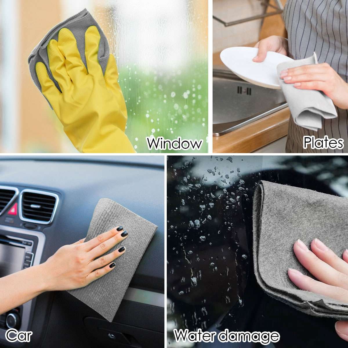 1-10 Thickened Magic Cleaning Cloth Streak Free Microfiber Cleaning Rag Reusable