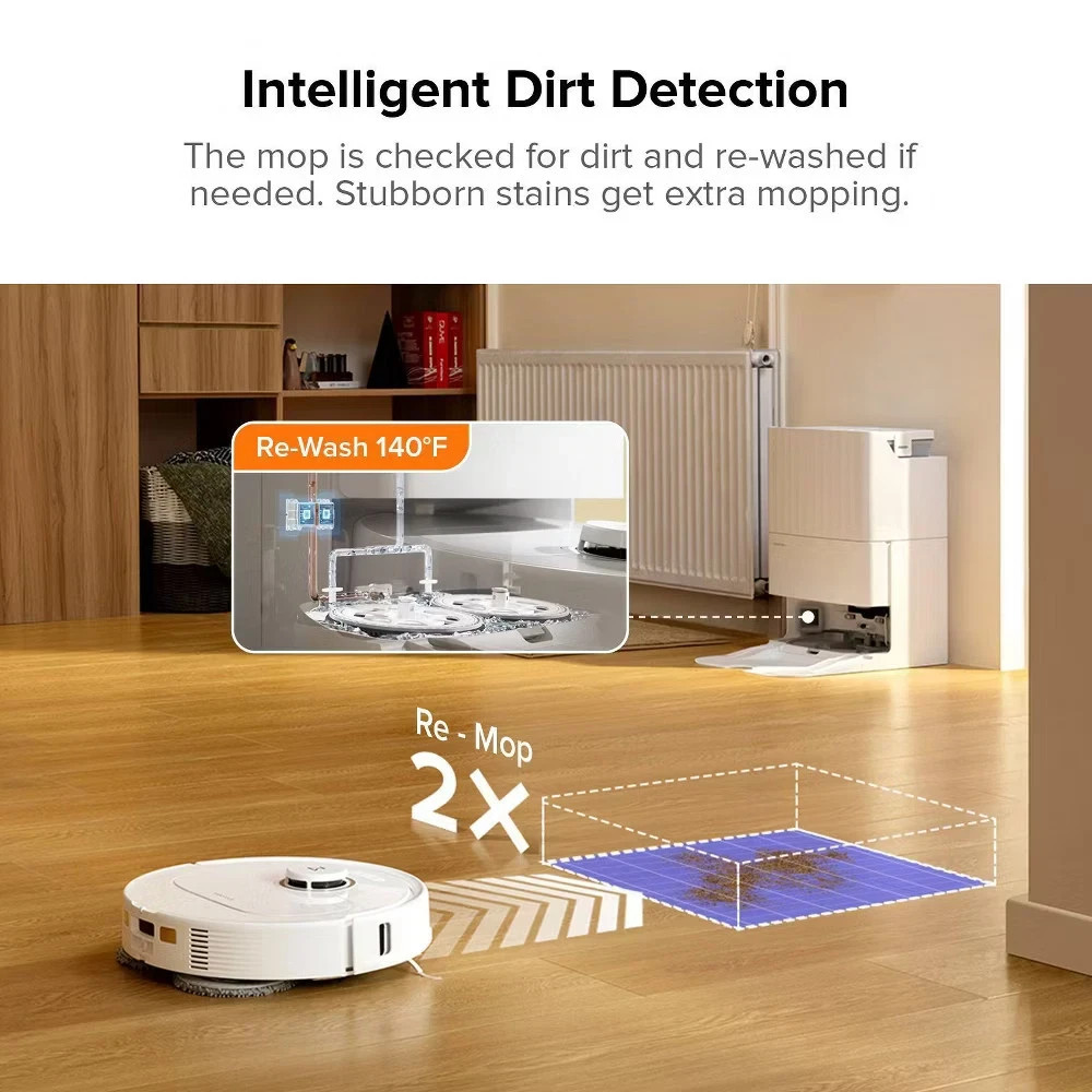 Roborock Qrevo Pro Wi-Fi Connected Robot Vacuum & Mop with FlexiArm Edge Mopping