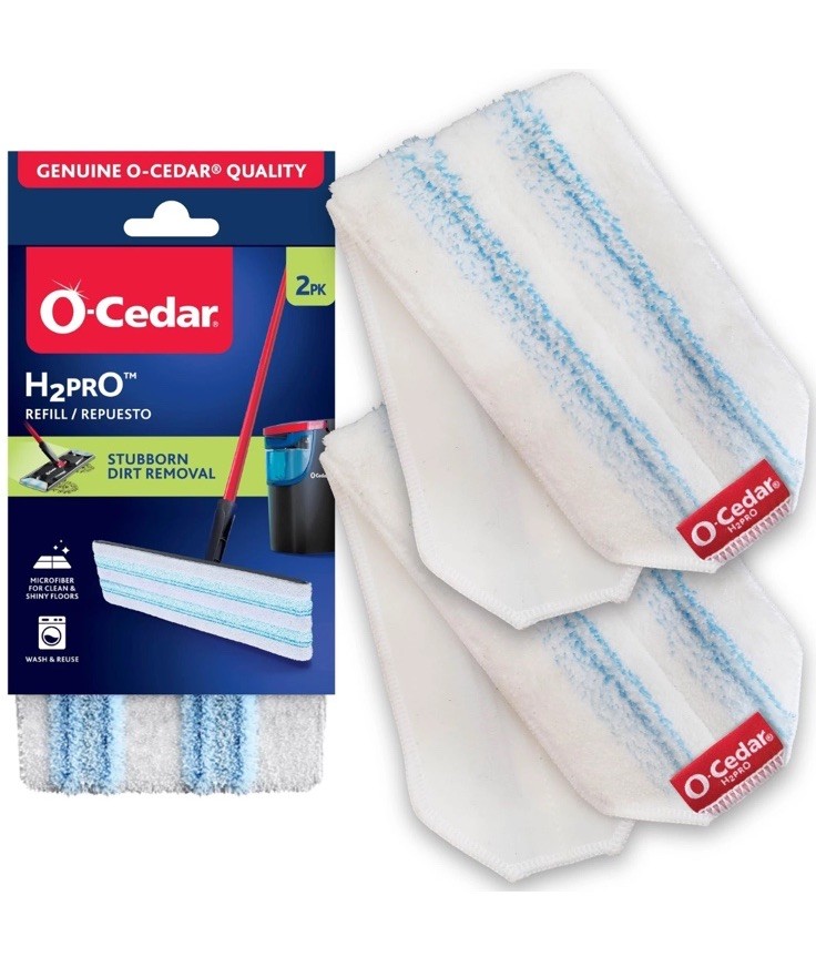 O Cedar Genuine H2prO Mop Pad Replacement (2 Pack) Microfiber Refill Machine