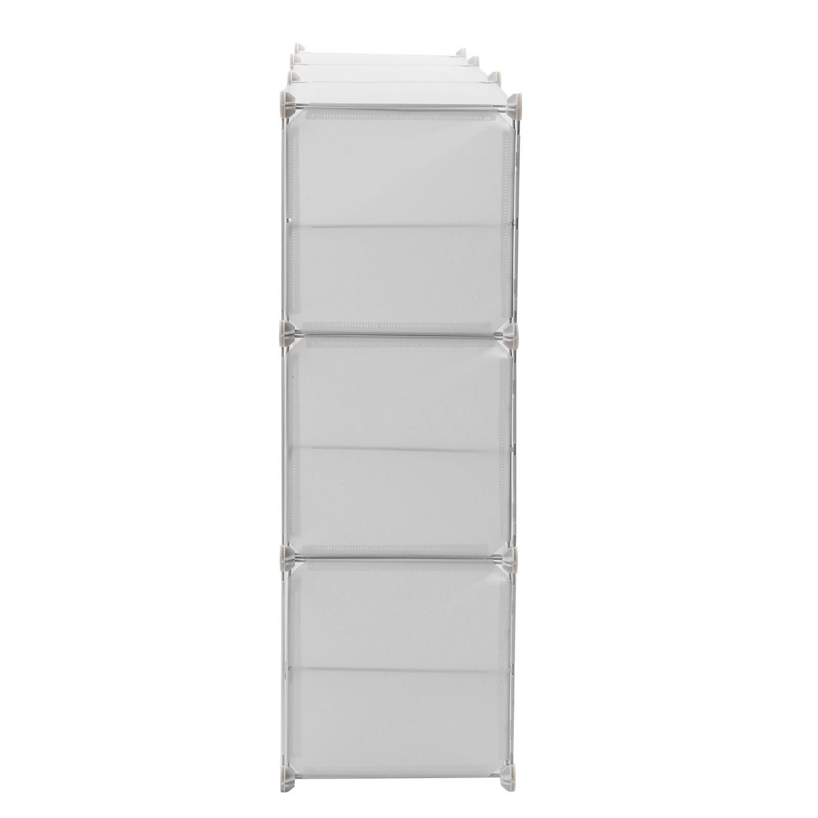 6-Tier Shelf Stackable Storage Organizer Shoe Rack Clear Door Unit Cube Cabinet