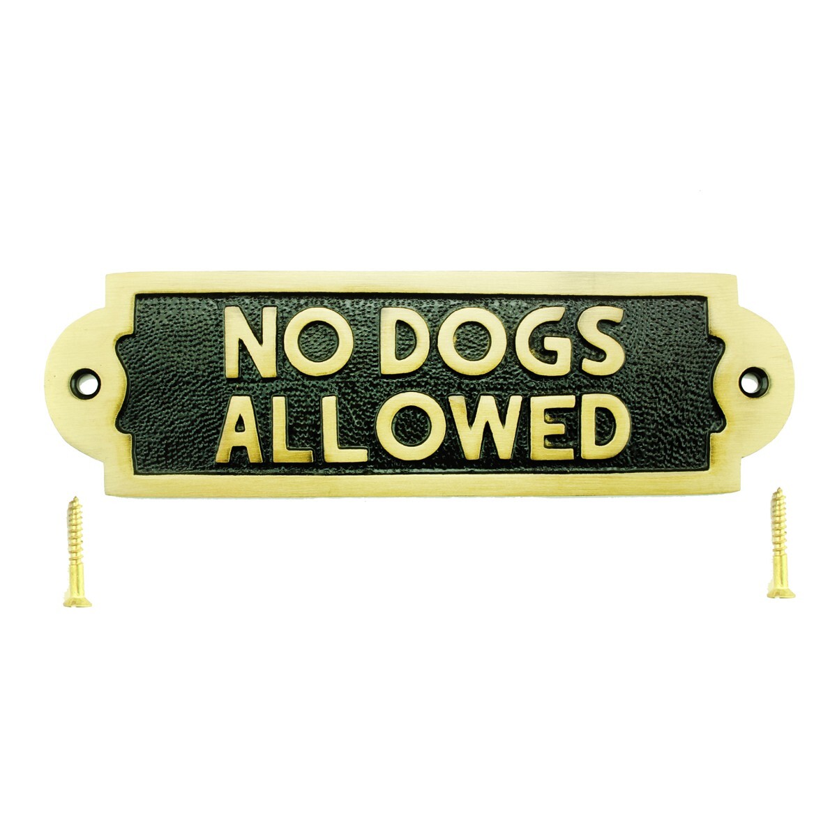 Renovators Supply Sign Board “No Dogs Allowed” Warning Gate Sign Board Plate