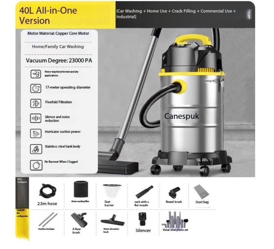 Vacuum Cleaner, Industrial, Household, Car Wash, Cleaning, High Power.