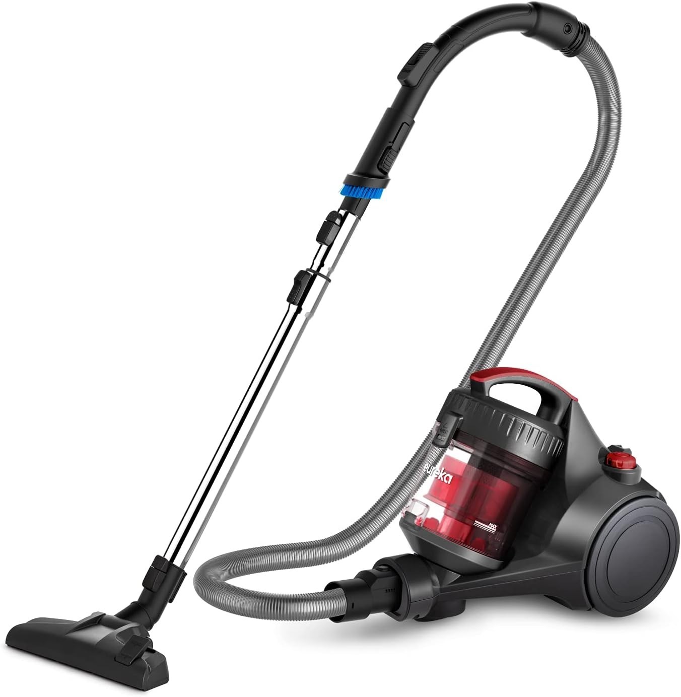 Lightweight WhirlWind Canister Vacuum Cleaner – Red, HEPA, 960W, Multi-Surface