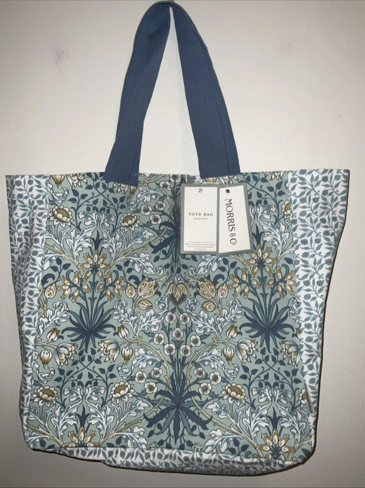 BRAND NEW! MORRIS & CO- 100% Cotton Canvas “HYACINTH” Floral Tote Bag – SO COOL!