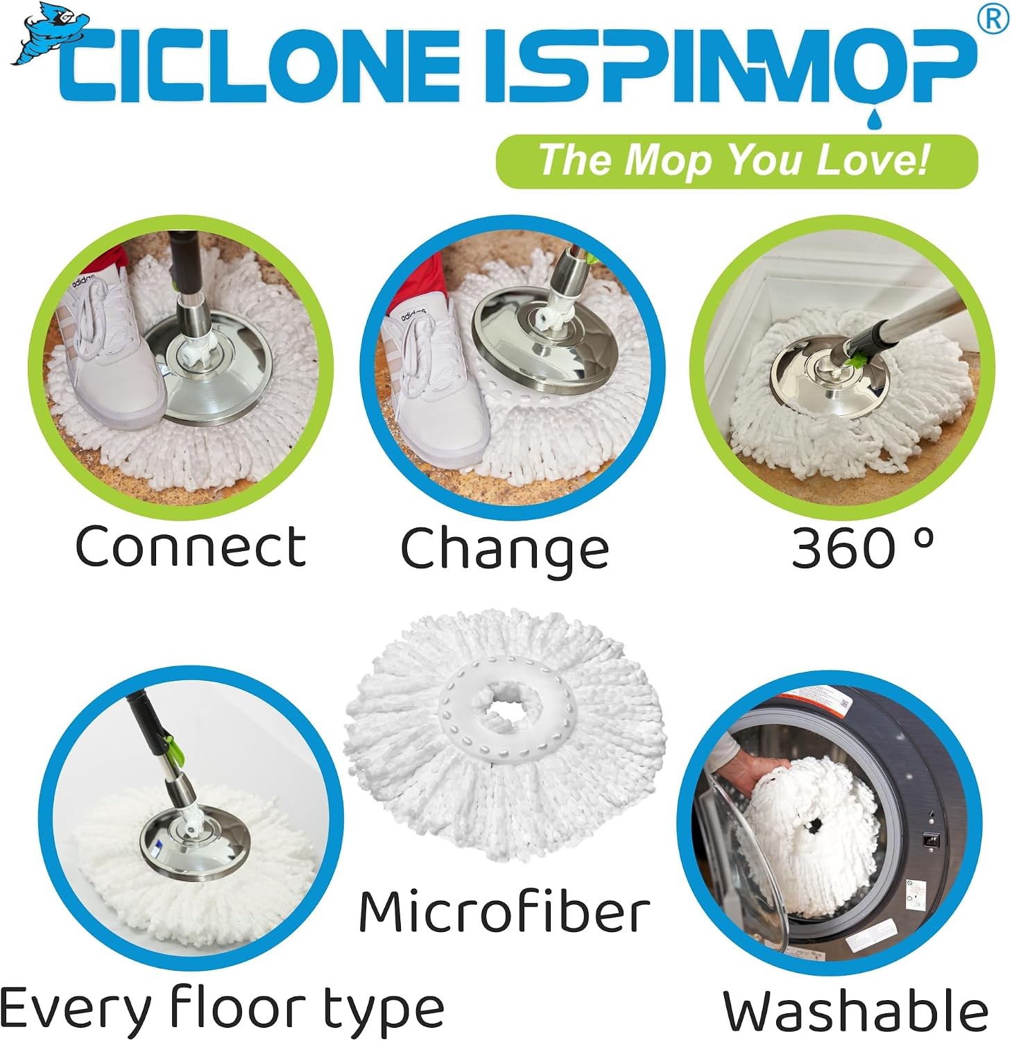 Stainless Steel Professional Mop Plate – Heavy Duty Spin Mop Replacement Base –