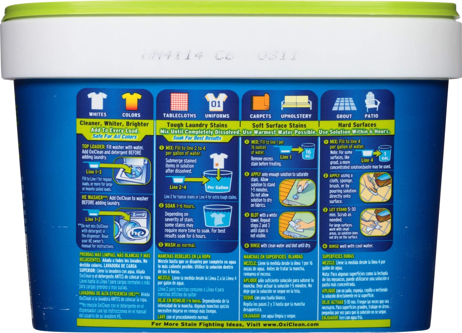 OxiClean Versatile Stain Remover Powder Free, Laundry Remover, 3 Lbs- Pack of 4