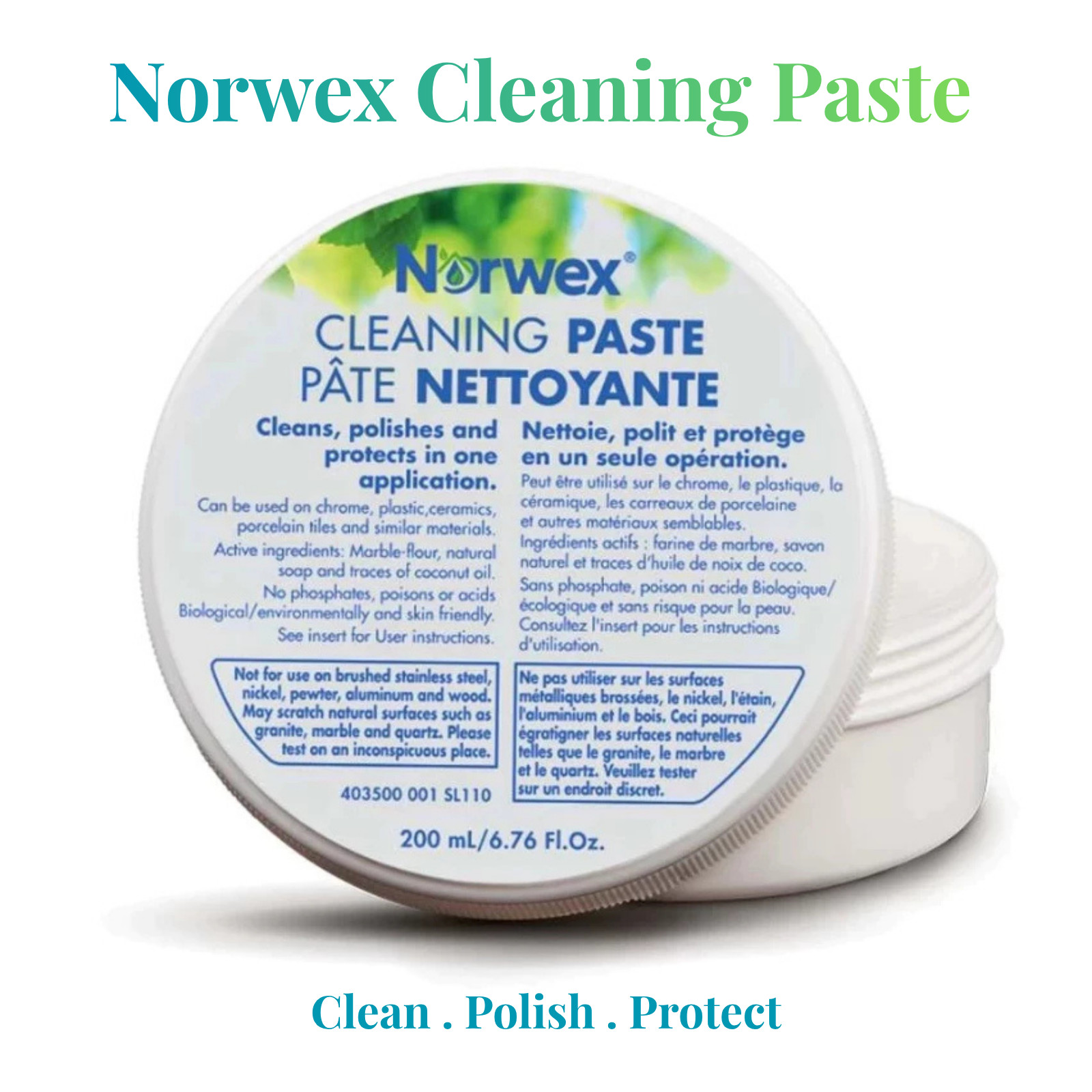 New Norwex Cleaning Paste 74ml 2.50 Fl.Oz Stain Removal, Cleans Dirt & Polish