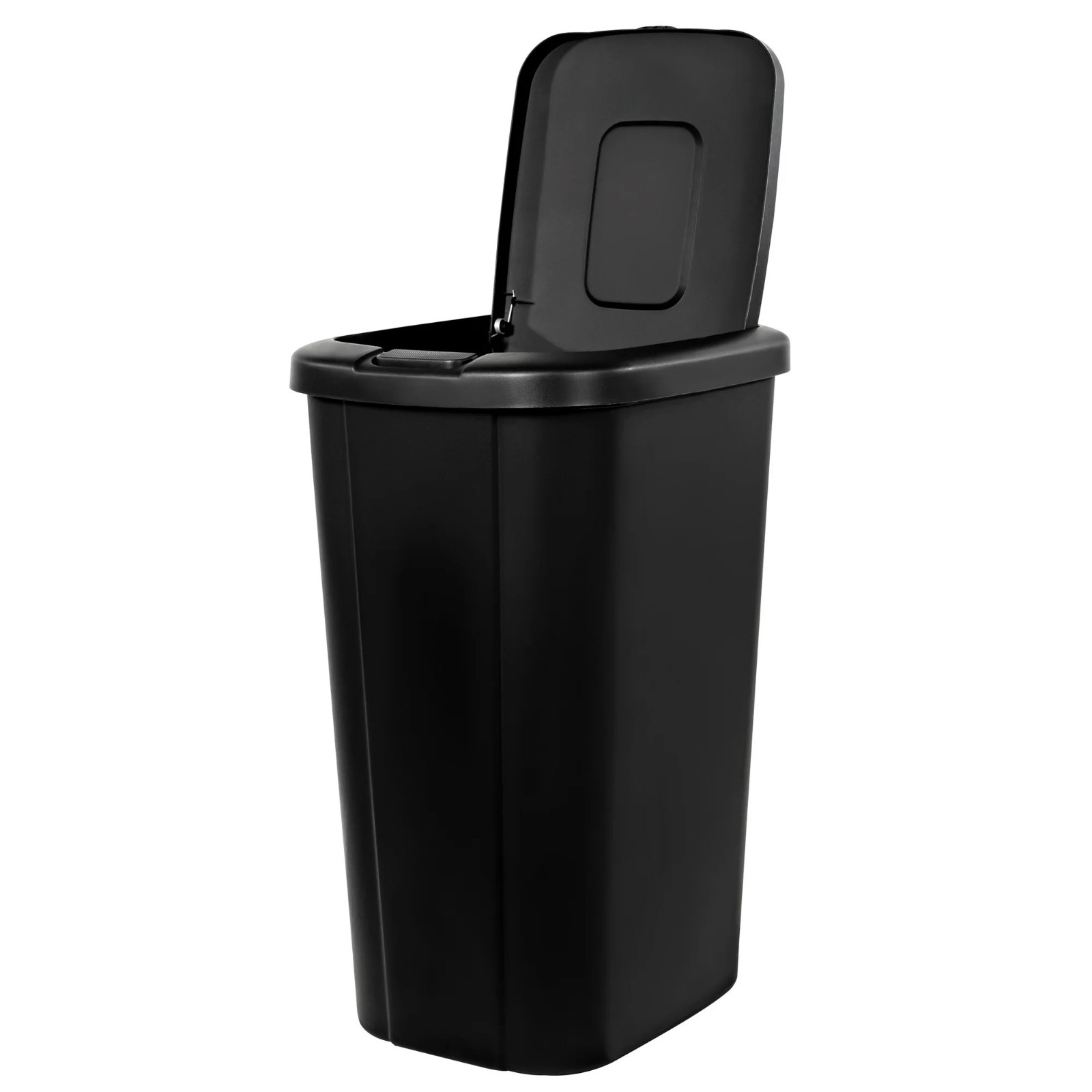 Hefty 13gal Touch Top Trash Can, Kitchen Garbage Bin with Lid, Black