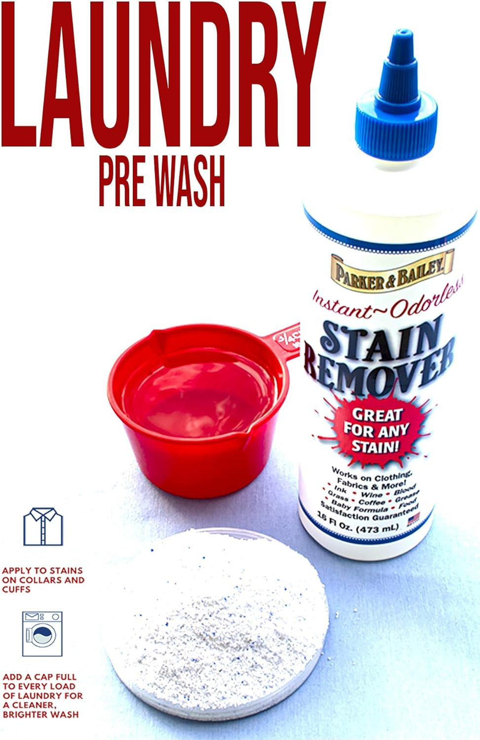 Parker and Bailey Stain Remover- Blood Stain Remover for Carpet, Clothes, Sheets