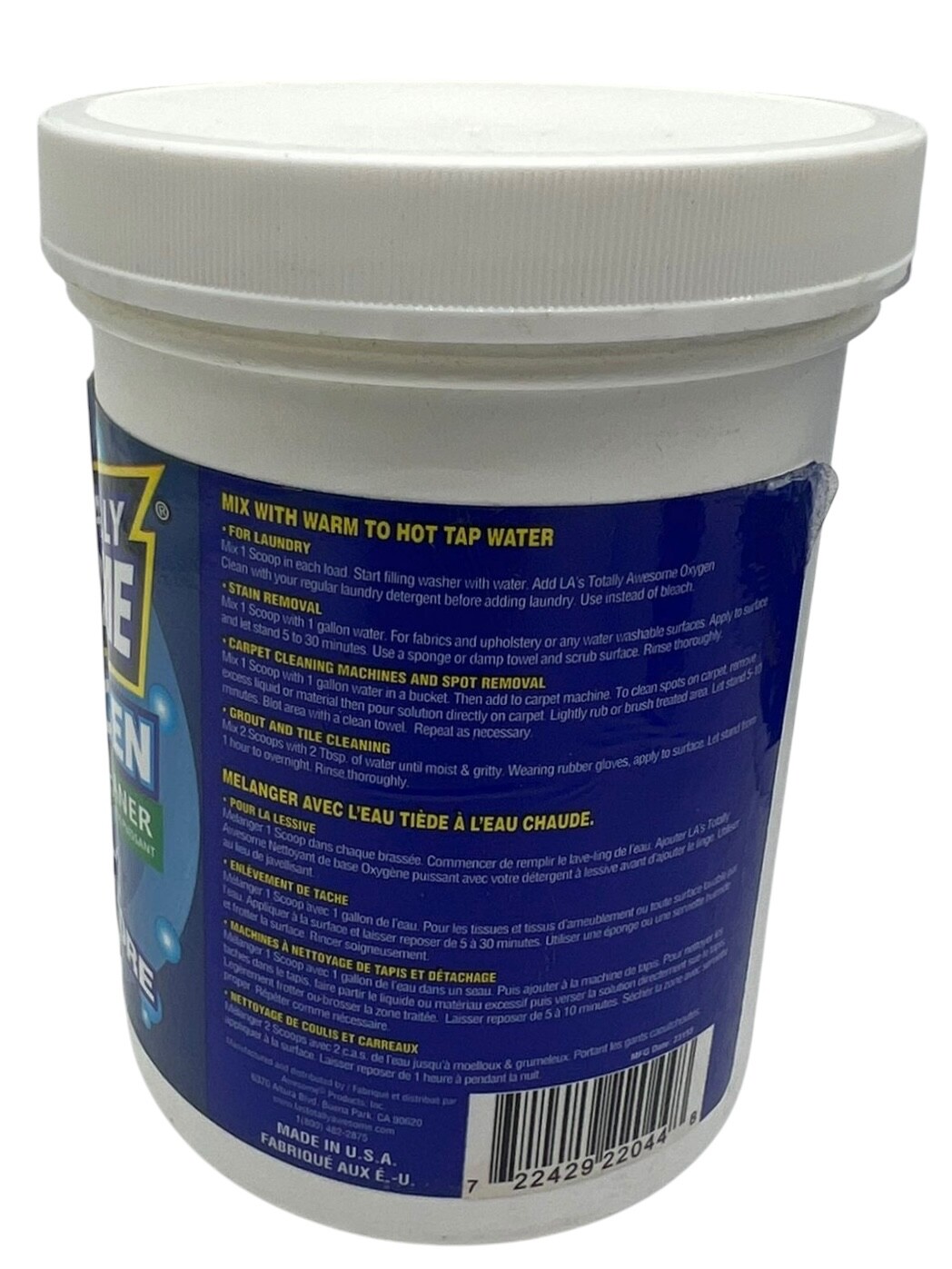 NEW Lot of 2 LA’s Totally Awesome Power Oxygen Base Cleaner Chlorine Free 15 oz